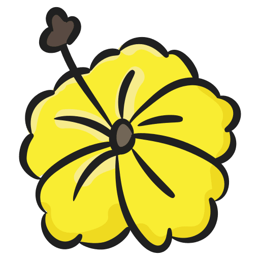Hibicus garden floral nature icon