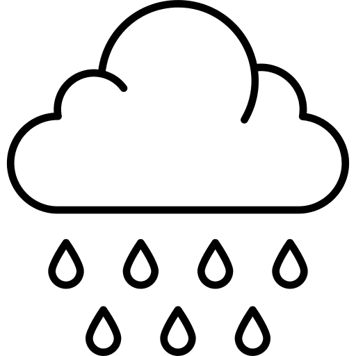 Raining forecast raining meteorology icon