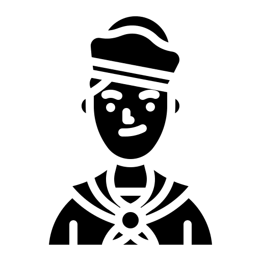 Sailor professions and jobs occupation uniform icon