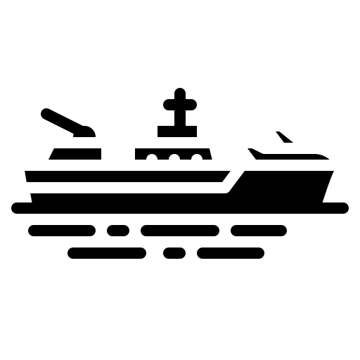 Ship navy security boat icon