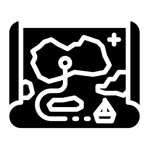 Map maps and location route location icon