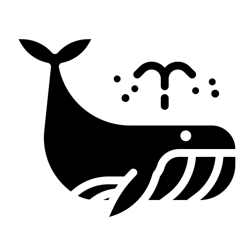 Whale mammal aquatic ocean icon Whale mammal aquatic ocean icon