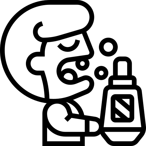 Mouthwash user liquid dentistry icon