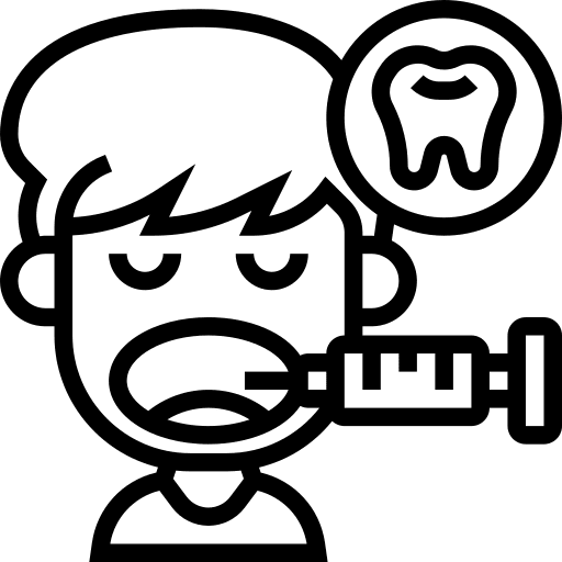 Anesthesia user dental syringe icon