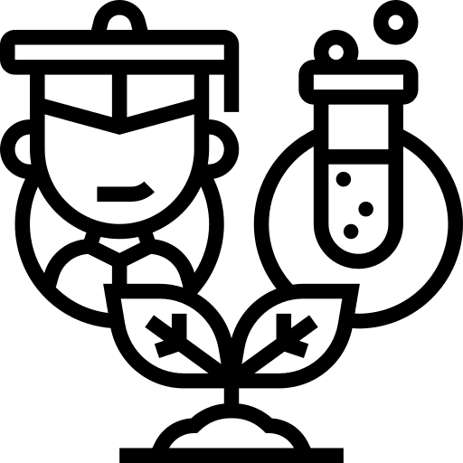 Agriculture agronomy test tube user icon