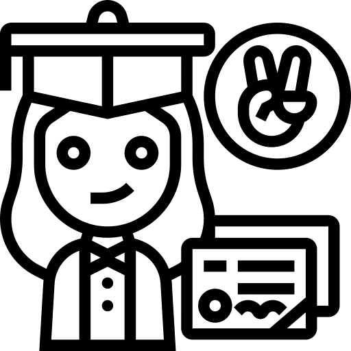 Degree combined user graduate icon Degree combined user graduate icon