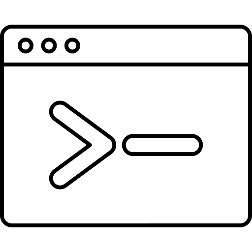 Command coding programming language command icon