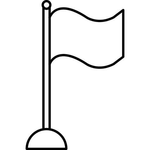 Flag symbol fluttering ui icon