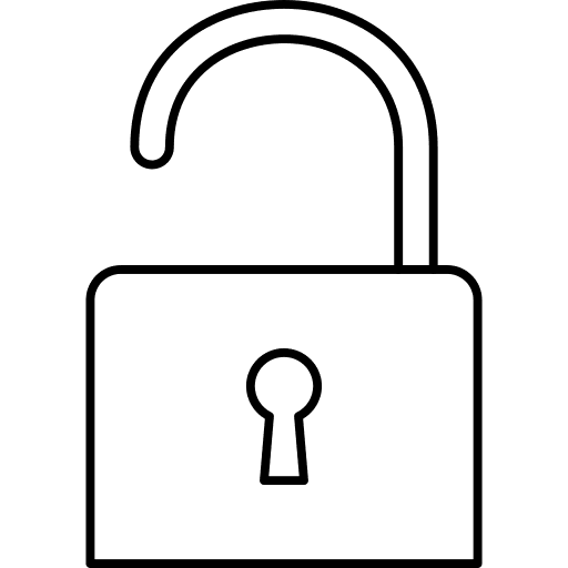 Unlocked tools and utensils unlocked secure icon