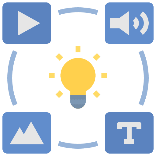 Creative marketing content knowledge icon