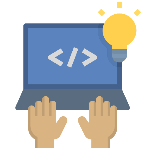 Software developer coding software developer website icon
