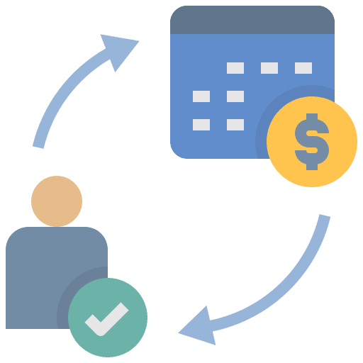 Subscription model booking reservation subscription model icon