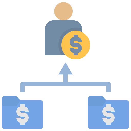 Commission percentage income commission icon