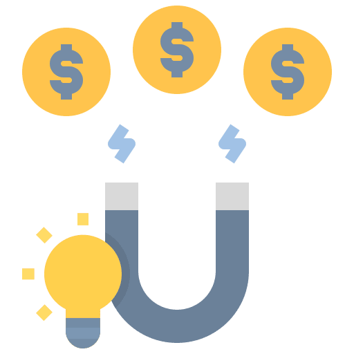 Creative attract idea startup icon