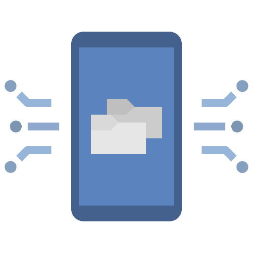Digital file folder electronics icon