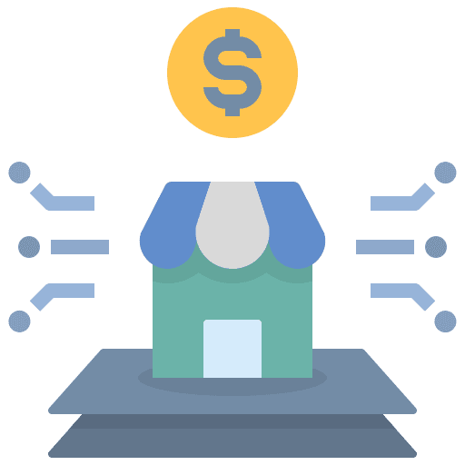 Ecommerce business store sale icon