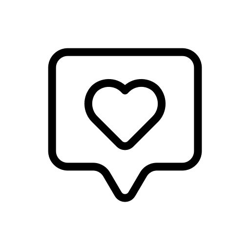 Like love message ui icon