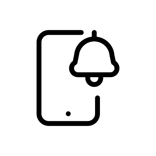Notification bell mobile phone electronics icon Notification bell mobile phone electronics icon