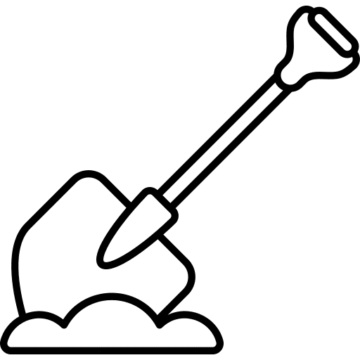 Shovel construction tool snow equipment icon