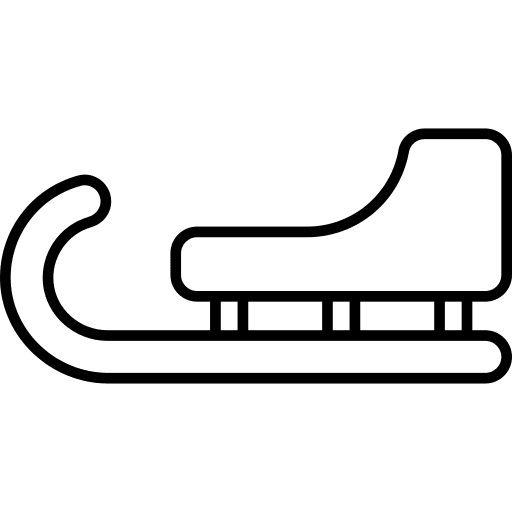 Sled weather transport sleigh icon