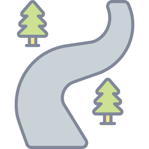 Ski route route path passage icon