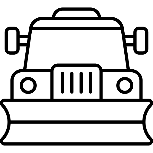 Snowplow excavator snowplow plough icon