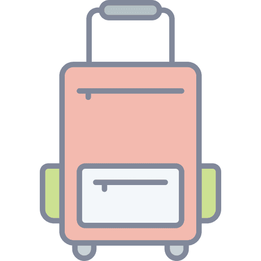 Travel bag travel hand carry tourism icon