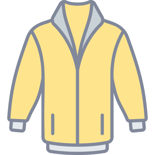 Jacket overcoat protection winter clothes icon