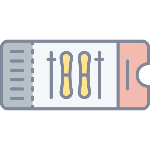 Ticket ski pass permit pass icon Ticket ski pass permit pass icon