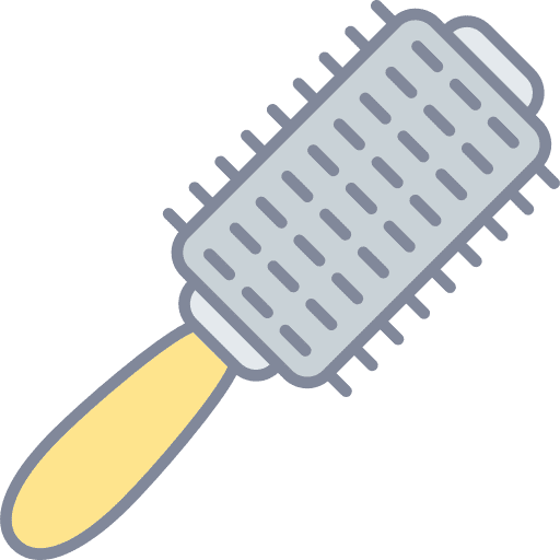 Hair brush hairdresser hair brush comb icon