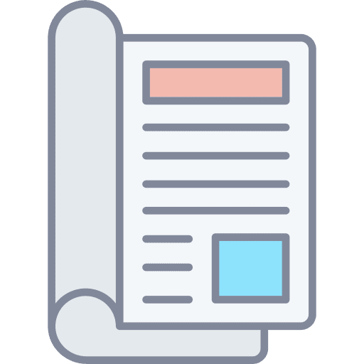 Magazine newspaper communications journal icon