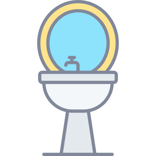 Hair wash sink shampoo wash basin dye icon