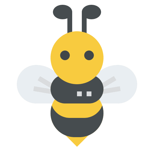 Bee animals honey insect icon