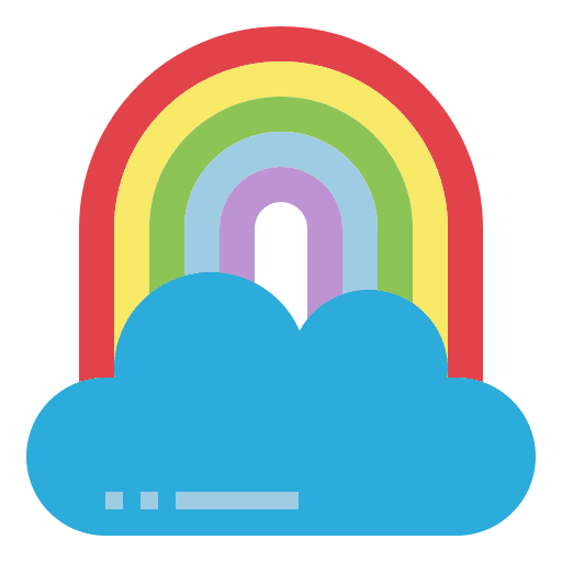 Rainbow weather spectrum rainbow icon
