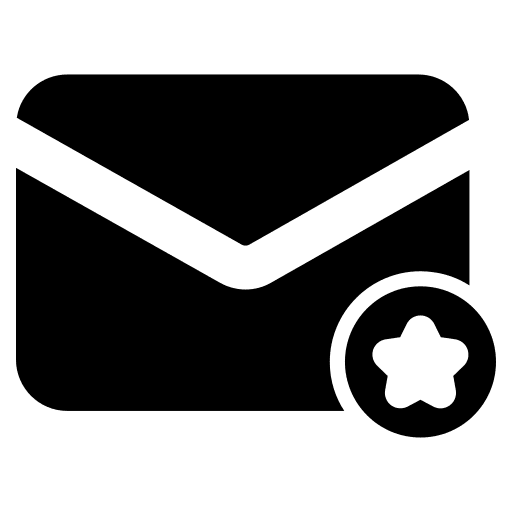Email star email starred message icon Email star email starred message icon