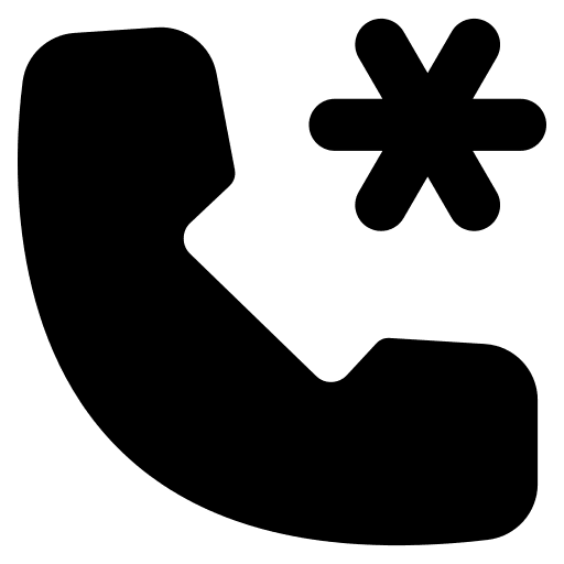 Phone telephone ui asterisk icon Phone telephone ui asterisk icon