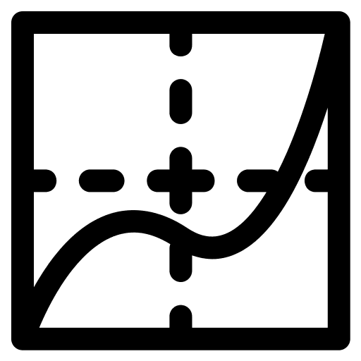 Graph business probability curve icon