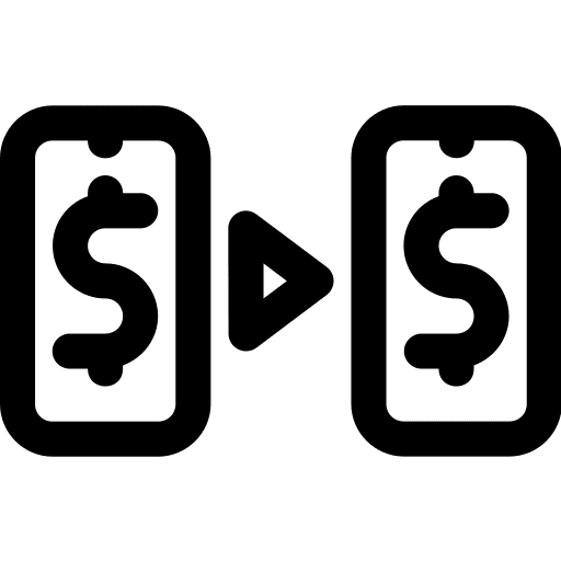Transfer money money business and finance mobile banking icon