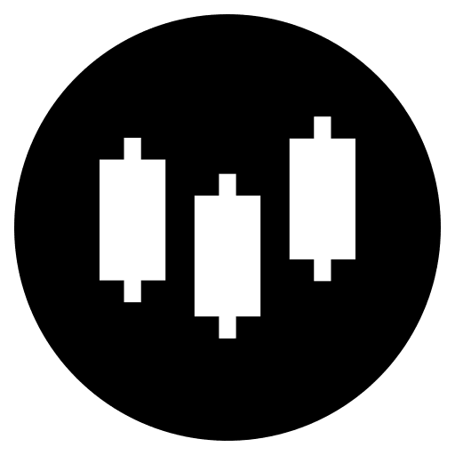 Candlestick chart graph stock market economy icon