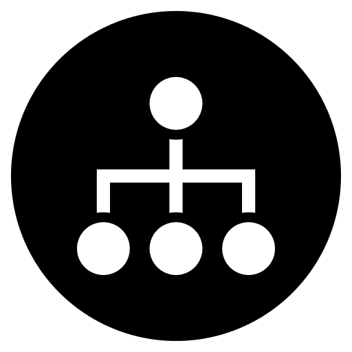 Diagram order hierarchical structure organized icon
