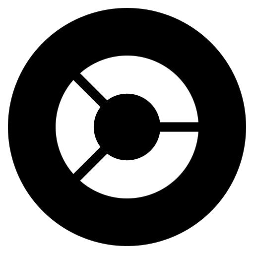 Doughnut stats business and finance circular diagram icon