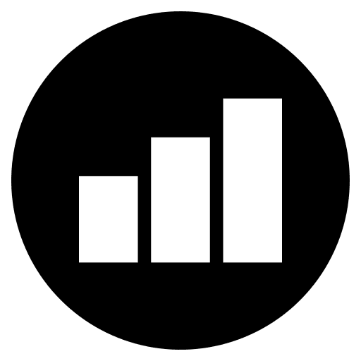 Bar chart growth business and finance statistics icon