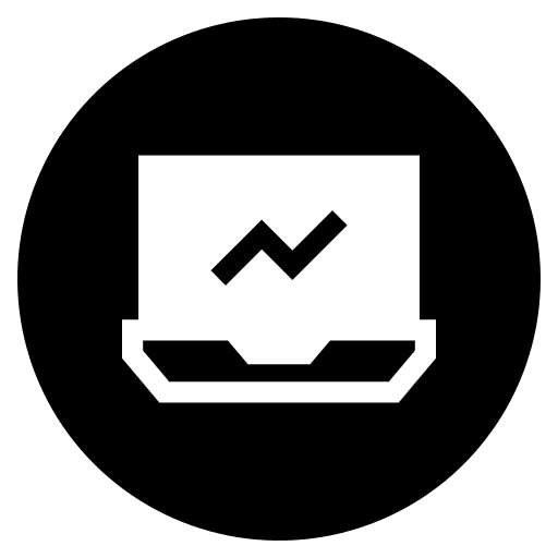 Laptop diagram business and finance computer icon Laptop diagram business and finance computer icon