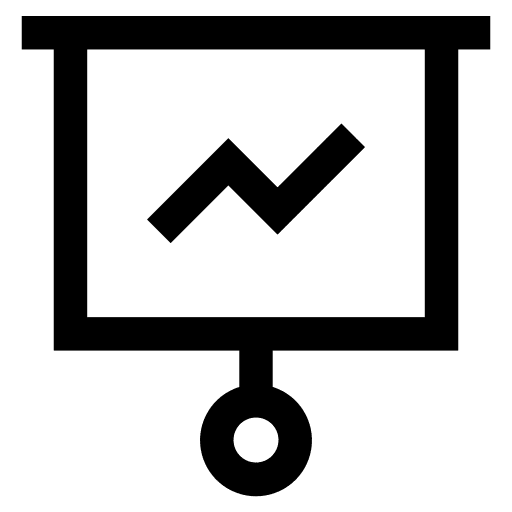 Presentation business and finance presentation line graph icon Presentation business and finance presentation line graph icon