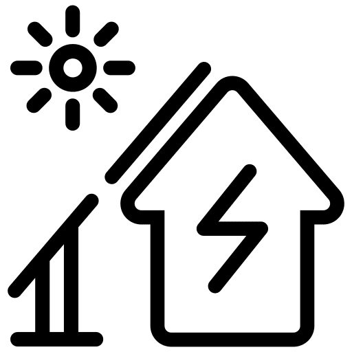 Solar panel ecology and environment home sun icon