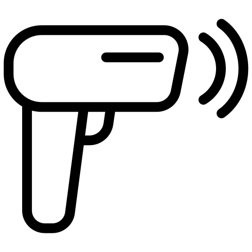 Barcode scanner commerce and shopping barcode scanner product icon