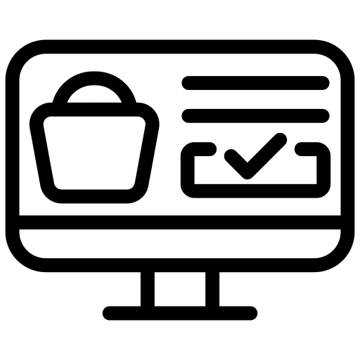 Order commerce buy computer icon Order commerce buy computer icon