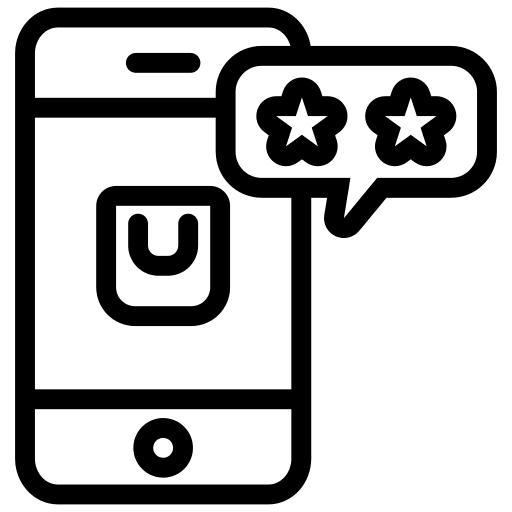 Rating mobile rating marketing icon Rating mobile rating marketing icon
