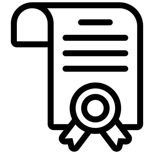 Certificate university education diploma icon