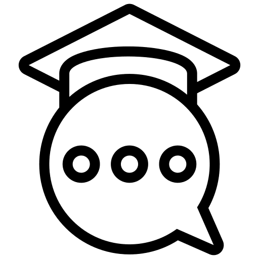 Chat knowledge chat university icon